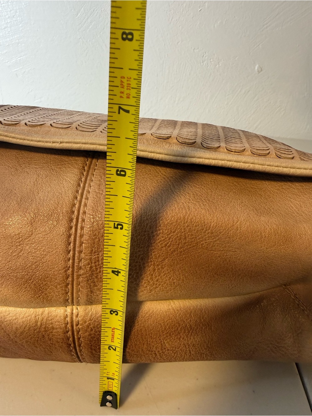 Free People Golden Valley Messenger Bag Laser Cut Faux Leather Hobo Bag Boho - Picture 7 of 16